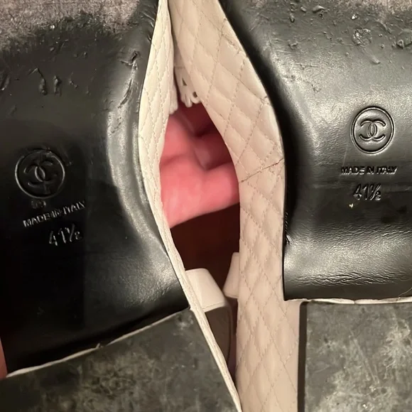 100% Authentic Chanel Quilted Platform Sandals - Picture 8 of 11